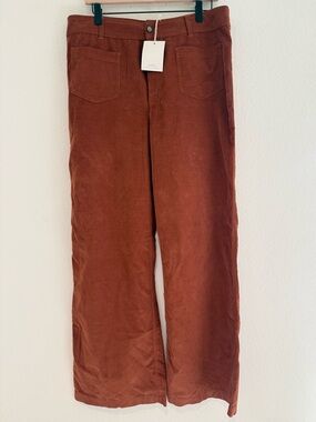 NWT Garnet Hill Wide Leg Corduroy Cotton Pants